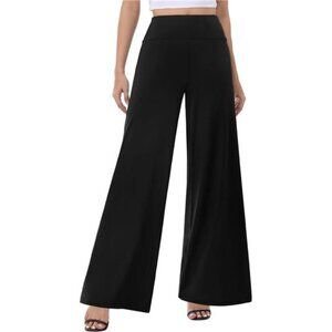 Wide Leg Palazzo Pants for Women 1 Black